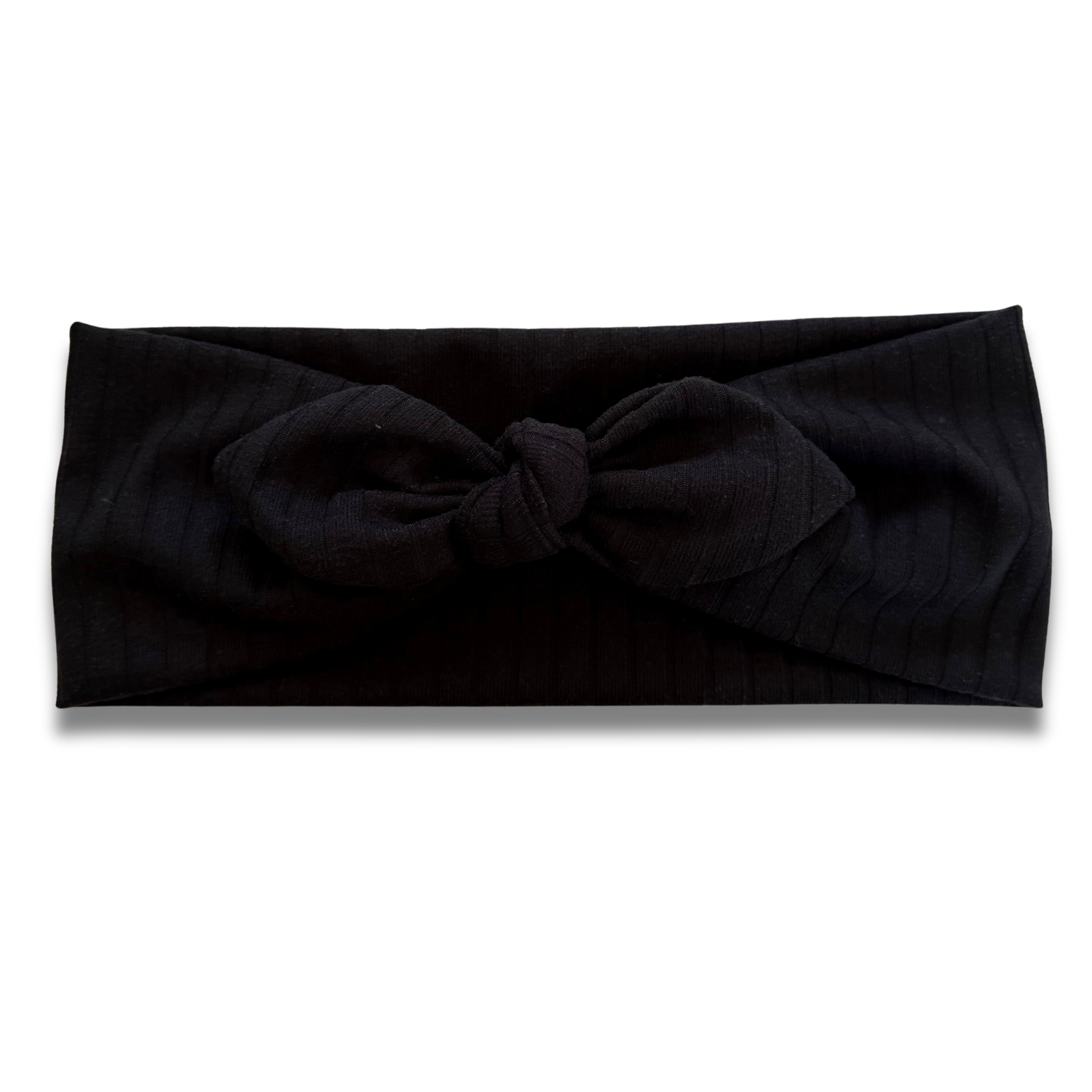 Black Ribbed Sweetheart Headband (or removable tie option) Sewing Sweethearts Sweetheart with Removable Tie