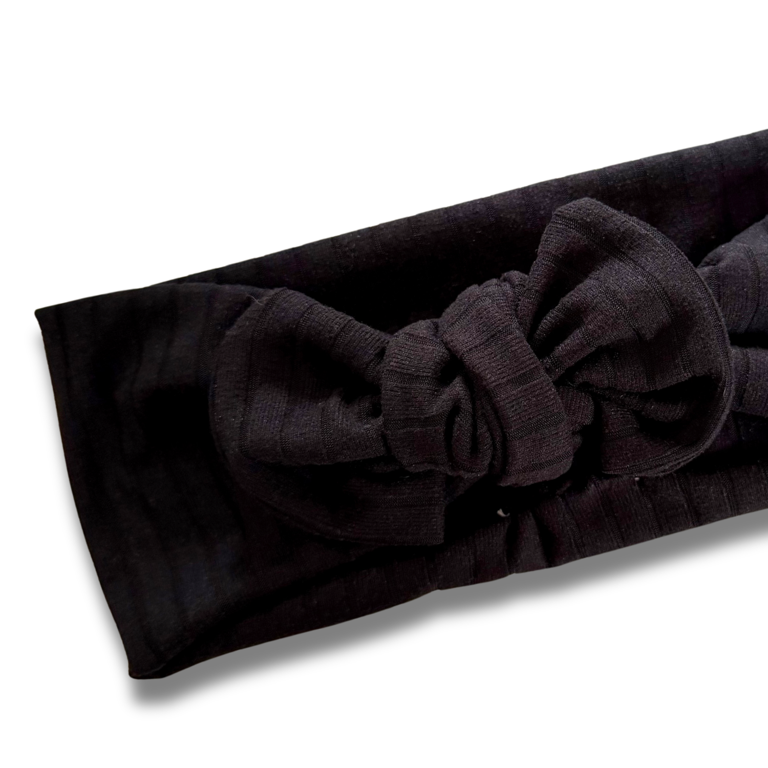 Black Ribbed Sweetie Headband Sewing Sweethearts