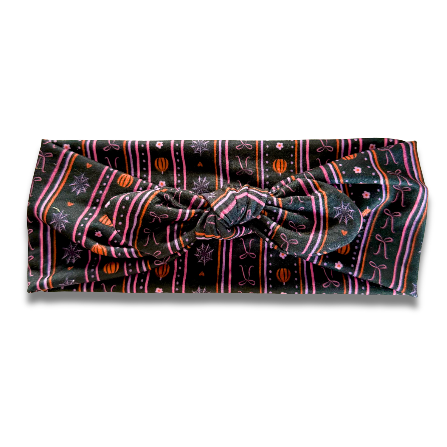 Halloween Stripes Sweetheart Headband (or removable tie option) Sewing Sweethearts Sweetheart with Removable Tie