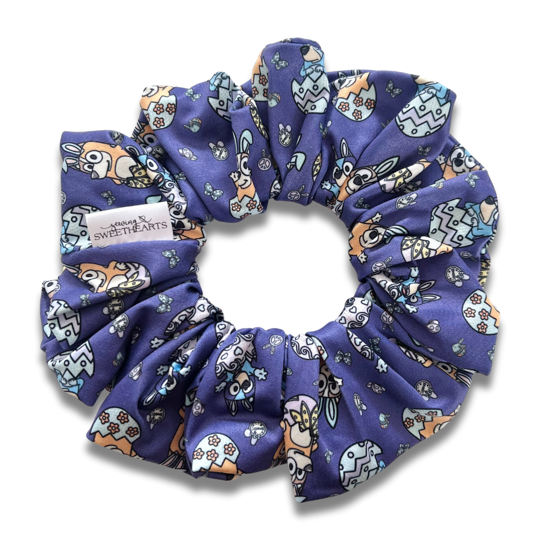 Blue Dog Easter Scrunchie  Sewing Sweethearts   