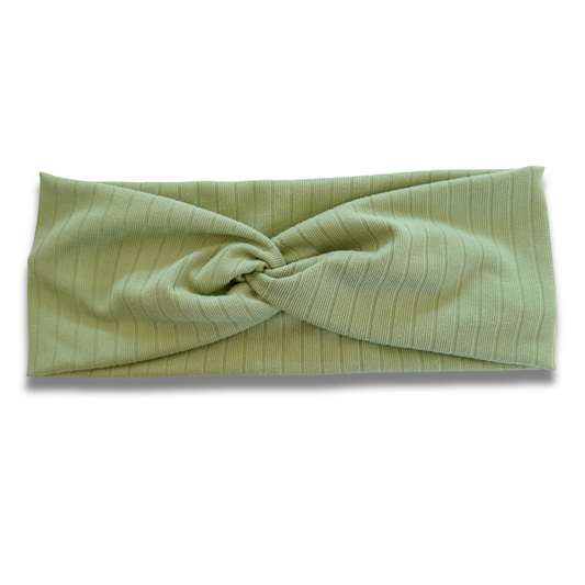 Sage Ribbed Sweetheart Headband (or removable tie option) Sewing Sweethearts Sweetheart