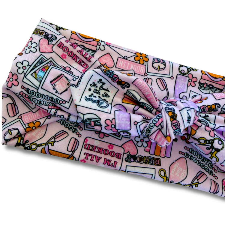 Bookish Girlie Sweetheart Headband (or removable tie option) Sewing Sweethearts