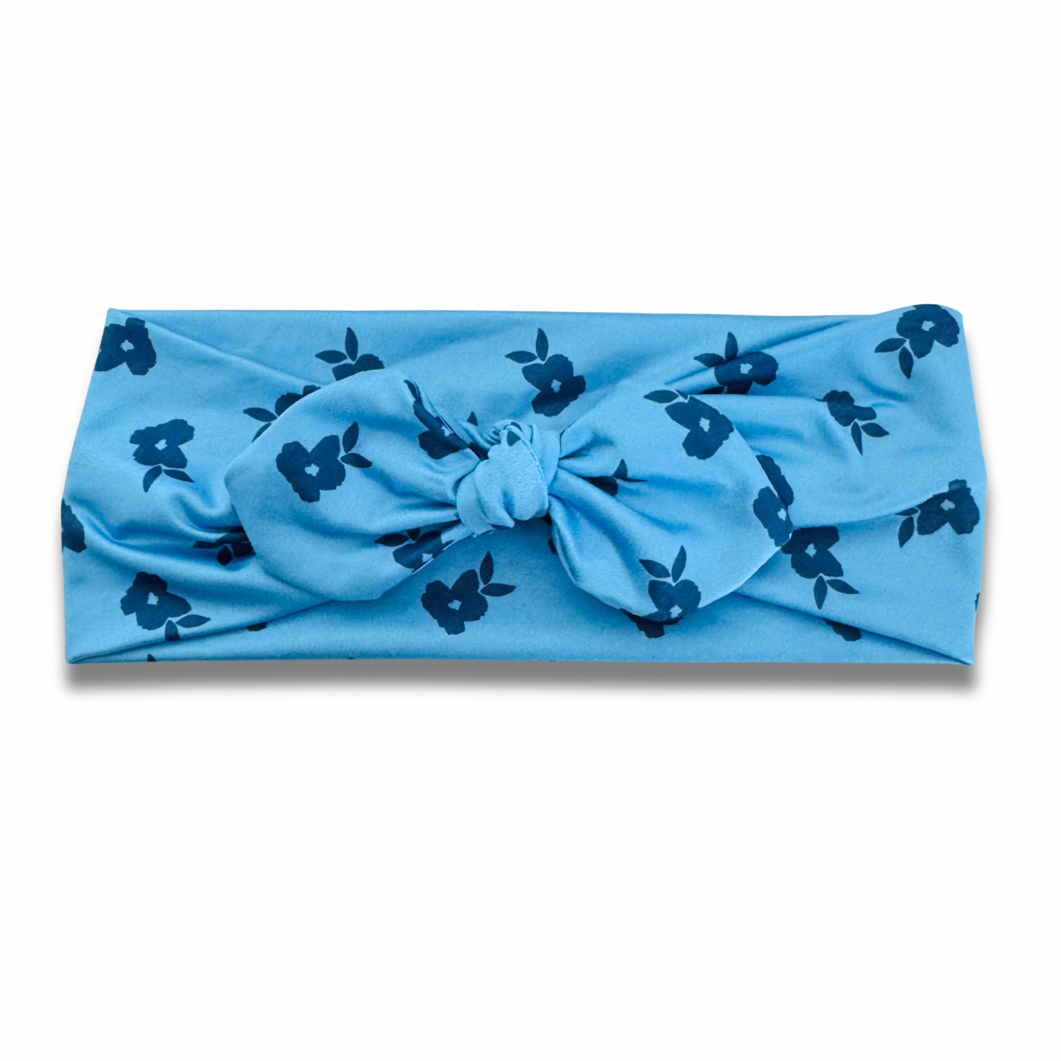Blue Floral Sweetheart Headband (or removable tie option) Sewing Sweethearts Sweetheart with Removable Tie