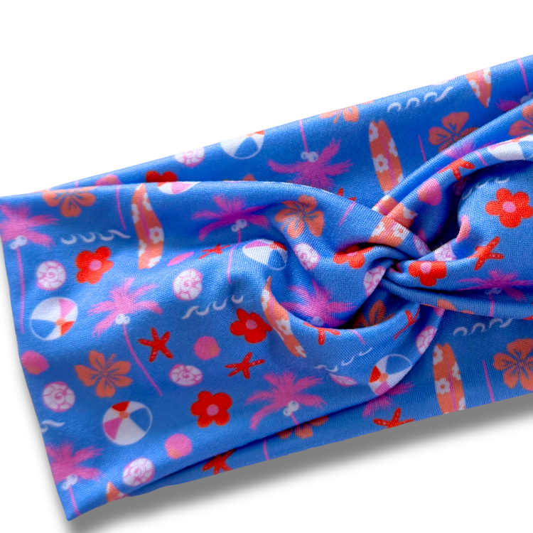 Beachy Sweetheart Headband (or removable tie option) Sewing Sweethearts