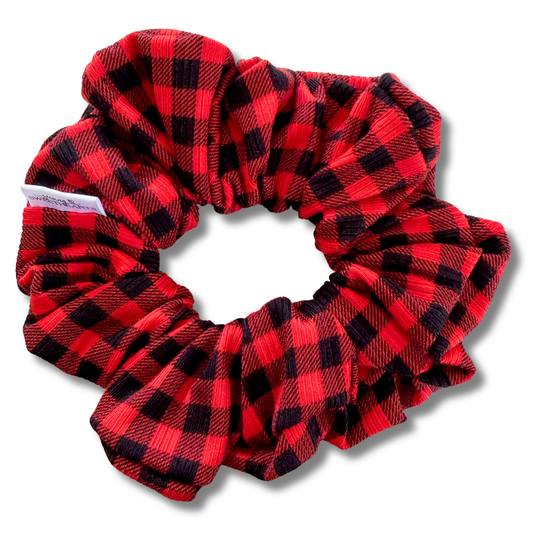 Buffalo Red Waffle Scrunchie Sewing Sweethearts