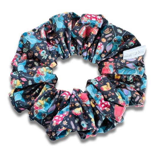 Cottagecore Blue Alien Scrunchie Sewing Sweethearts