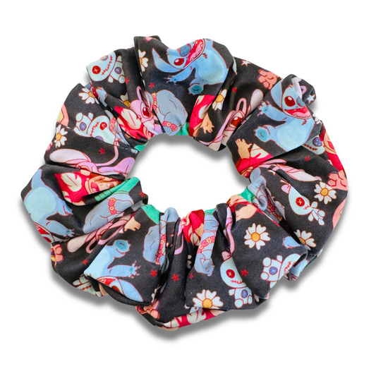 Blue Alien & Friends Scrunchie  Sewing Sweethearts   