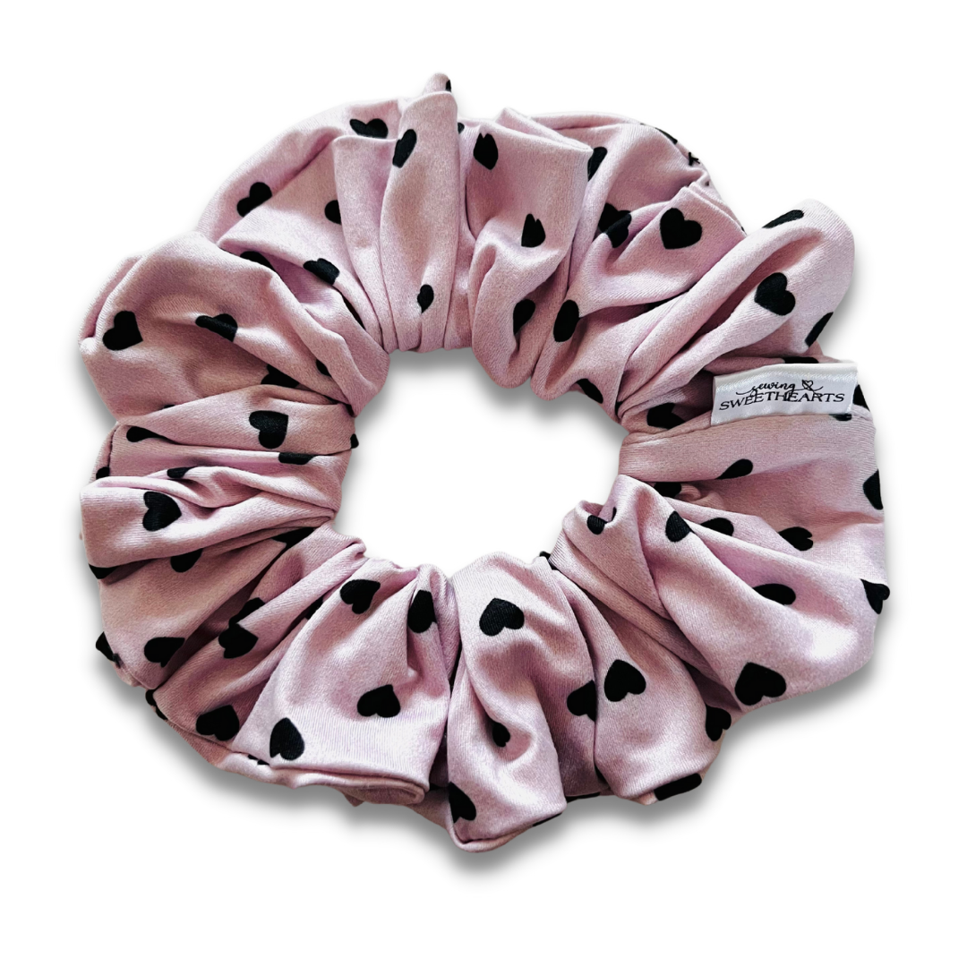 Pink Hearts Scrunchie  Sewing Sweethearts   