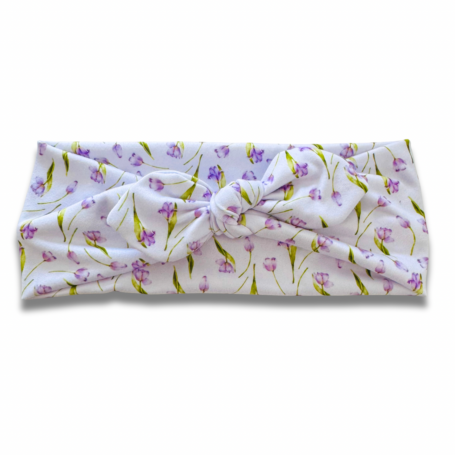 Violet Tulips Sweetheart Headband (or removable tie option) Sewing Sweethearts Sweetheart with Removable Tie