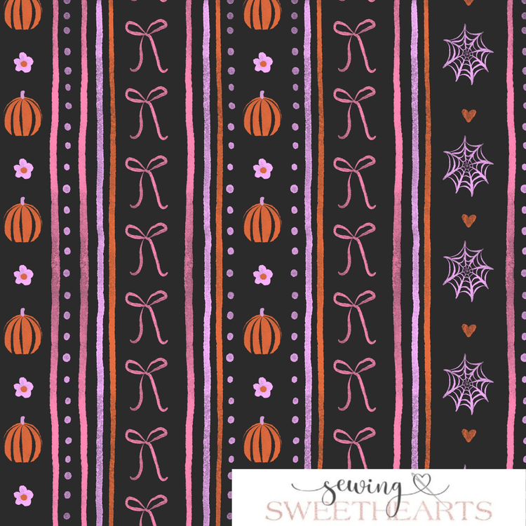 Halloween Bows & Stripes Minky Blanket PREORDER (~4 weeks before shipping)