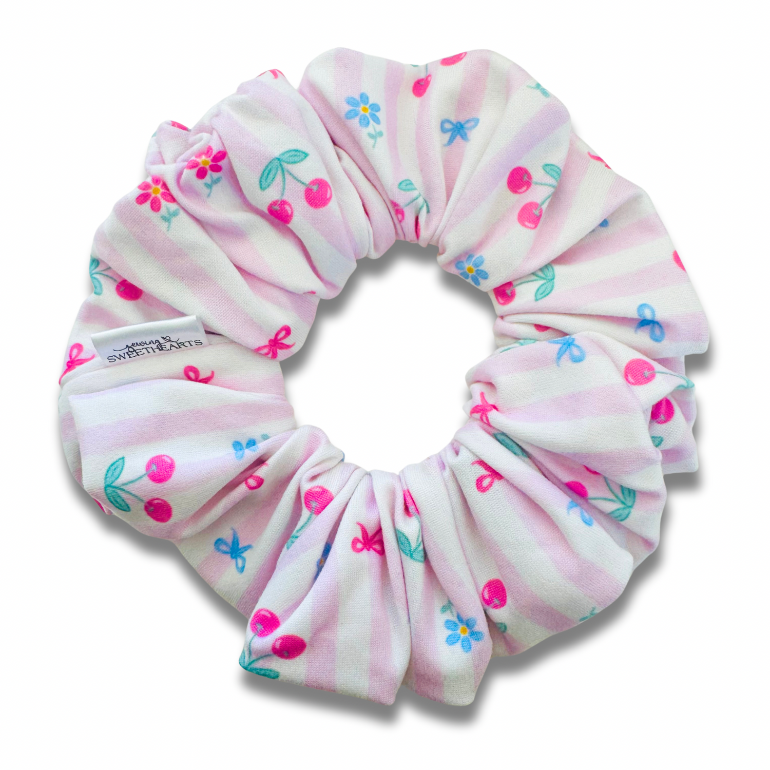 Cherry Picnic Scrunchie Sewing Sweethearts