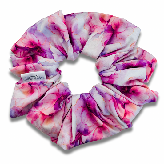 Pink & Violet Blooms Scrunchie Sewing Sweethearts