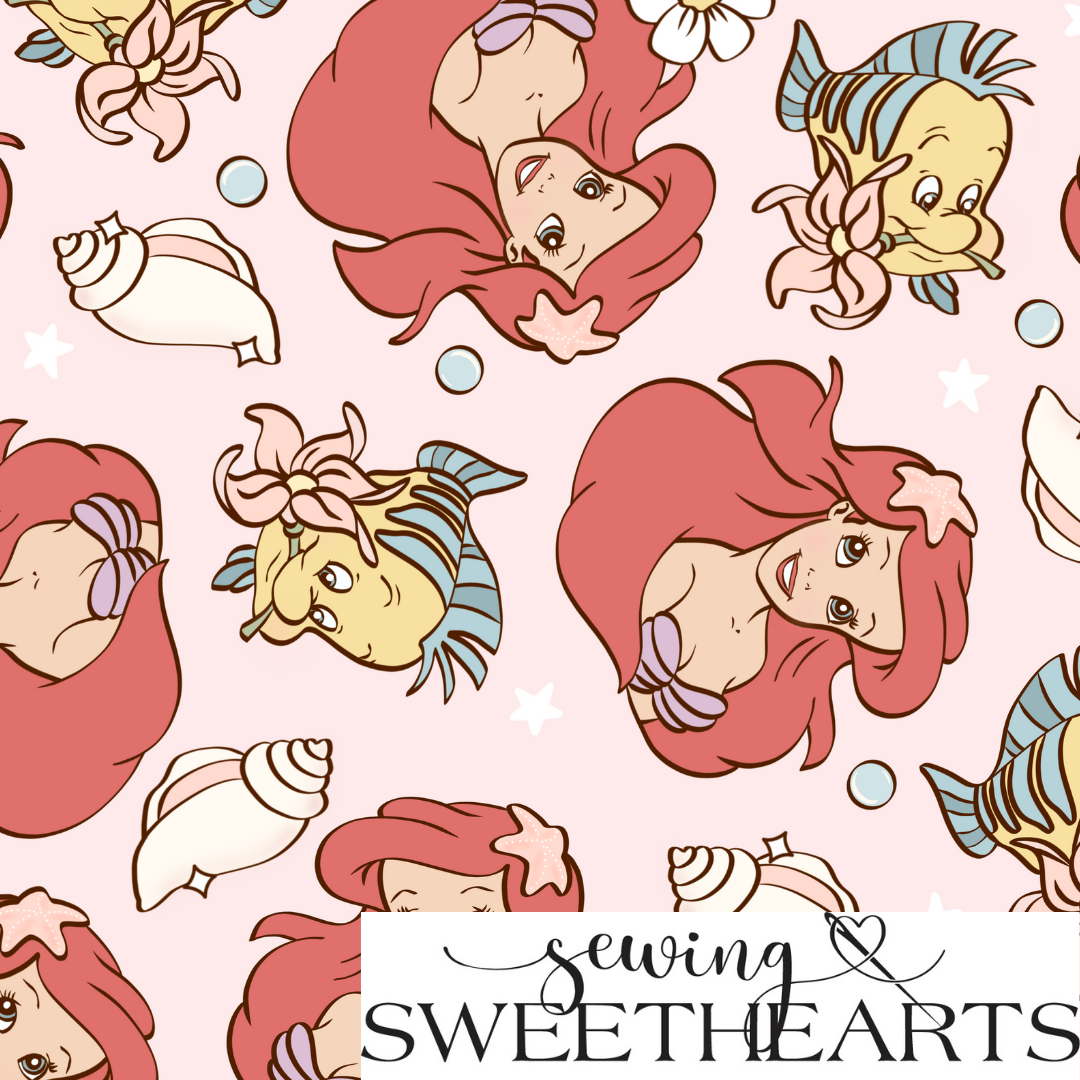 Mermaid Princess Minky Blanket PREORDER (~4 weeks before shipping)  Sewing Sweethearts   