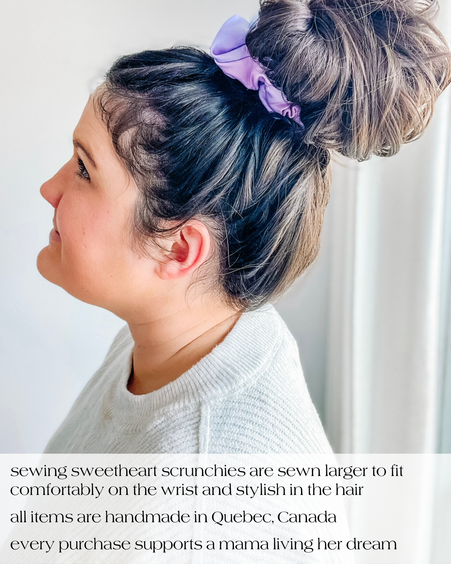 Beige Eyelet Scrunchie  Sewing Sweethearts   