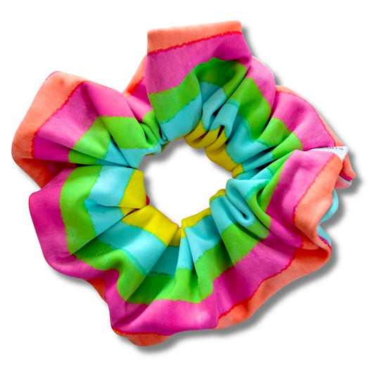 Neon Stripes Swim Scrunchie Sewing Sweethearts
