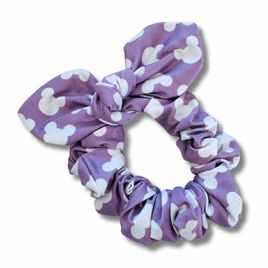 Purple Mouse Bow Scrunchie Sewing Sweethearts