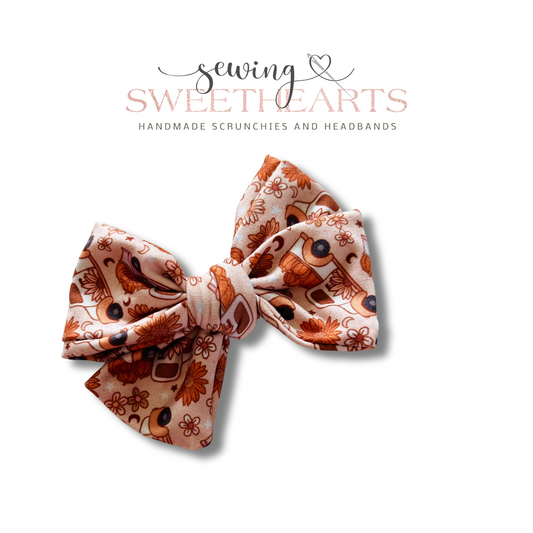 Pumpkin Patch Bow Sweet Minis Sewing Sweethearts   