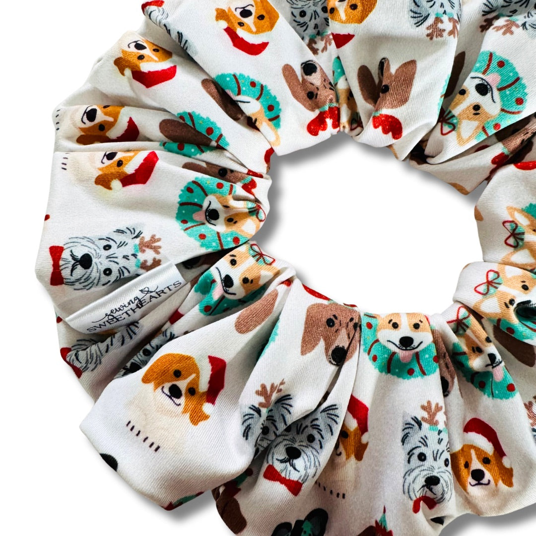 Festive Pups Scrunchie  Sewing Sweethearts   