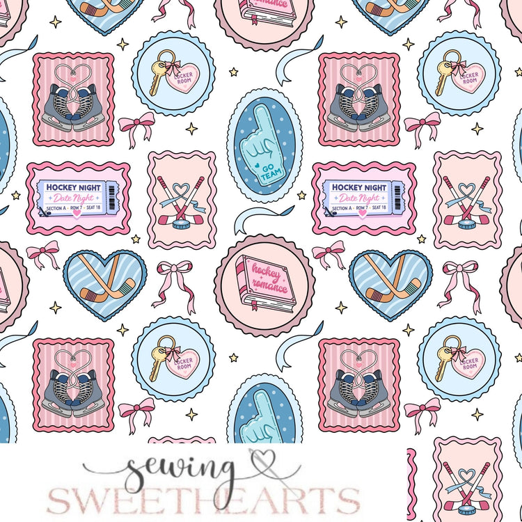 Hockey Romance Minky Blanket PREORDER (~4 weeks before shipping) Sewing Sweethearts