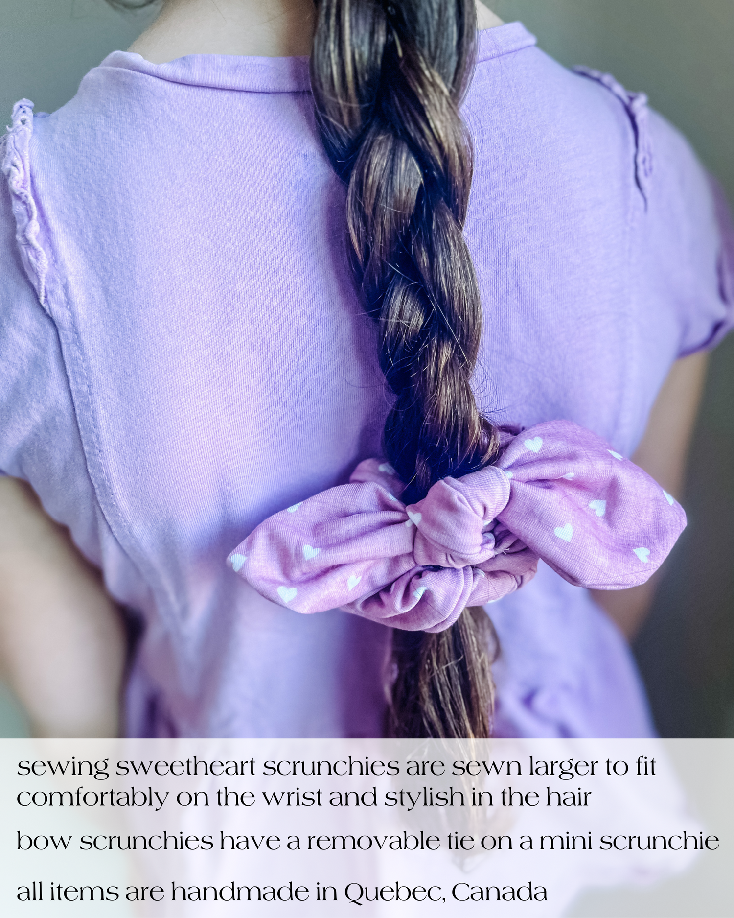 Blue Pansies Bow Scrunchie Sewing Sweethearts