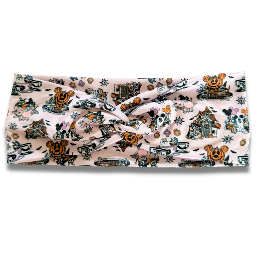 Not So Scary Blue Dog Sweetheart Headband (or removable tie option) Sewing Sweethearts Sweetheart