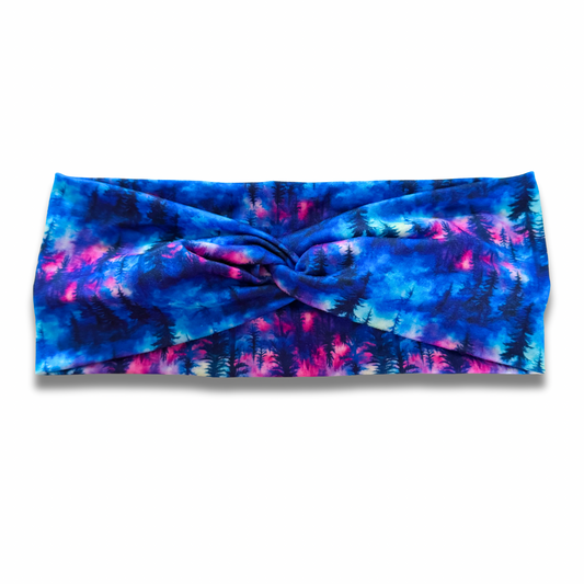 Northern Lights Forest Sweetheart Headband (or removable tie option) Sewing Sweethearts Sweetheart