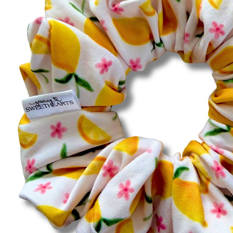 Lemons Scrunchie Sewing Sweethearts