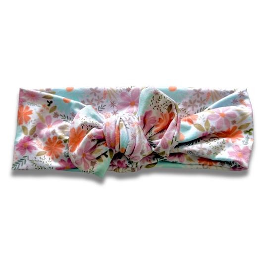 Coral Sky Blossoms Sweetie Headband Sewing Sweethearts