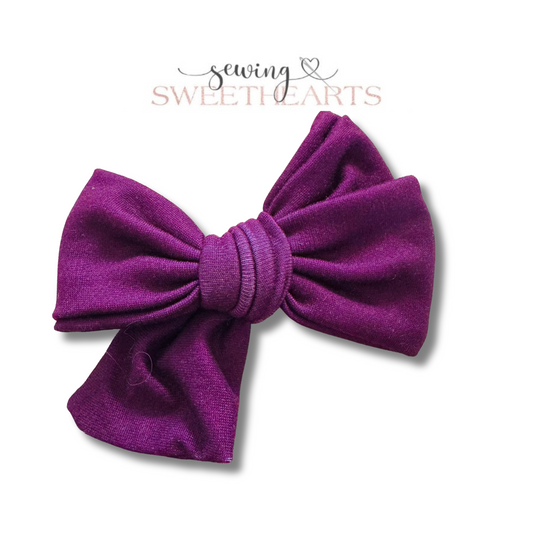 Dark Plum Bow Sewing Sweethearts