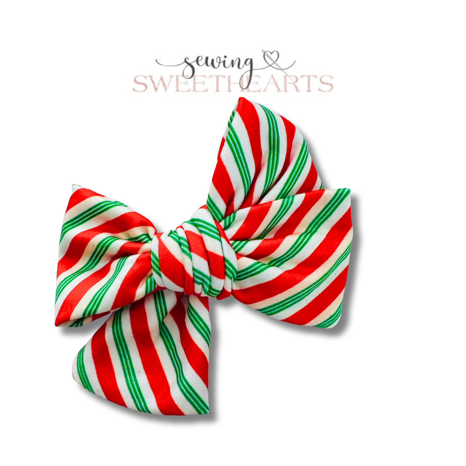 Candy Cane Stripes (v2) Bow Sewing Sweethearts
