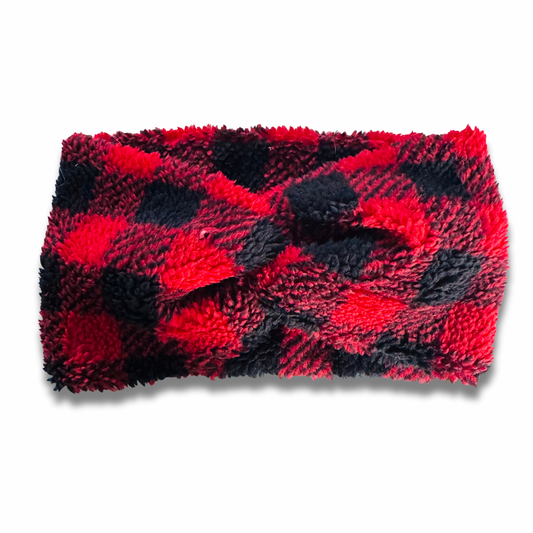 Red Buffalo Sherpa Headband