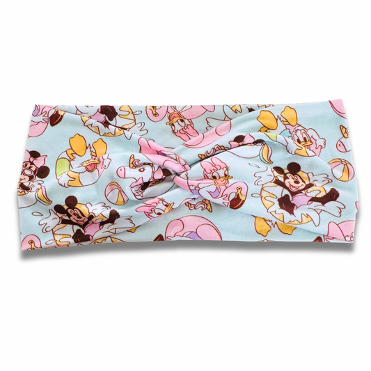 Mouse Poolside Sweetheart Headband (or removable tie option) Sewing Sweethearts Sweetheart