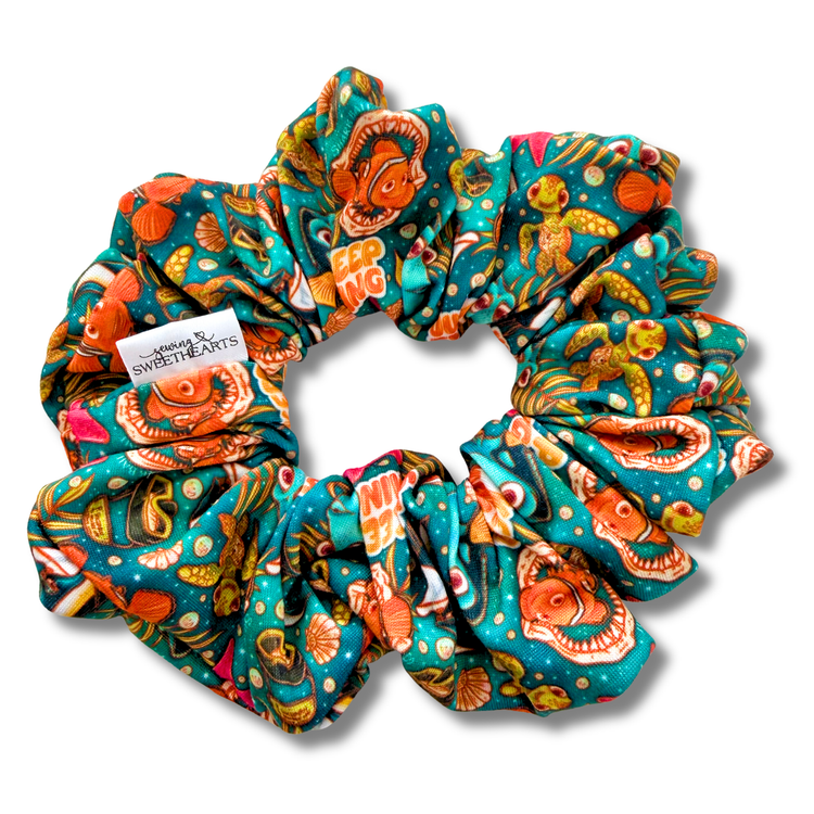 Just Keep Swimming Scrunchie Sewing Sweethearts