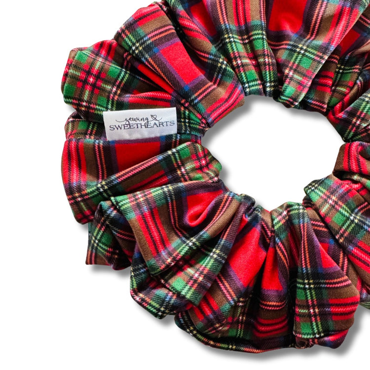 Fireplace Plaid Scrunchie  Sewing Sweethearts   