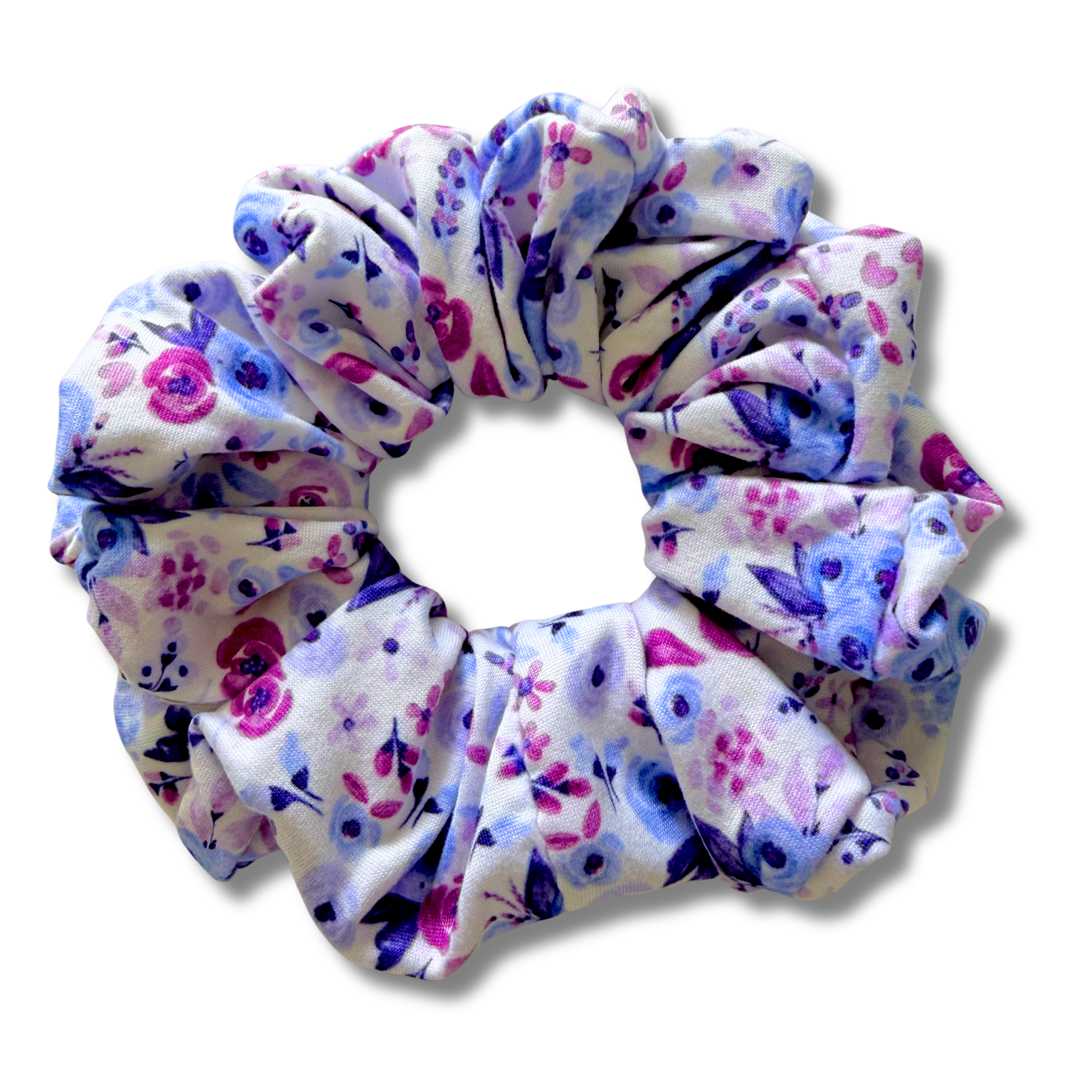 Violet Flowers Scrunchie Sewing Sweethearts
