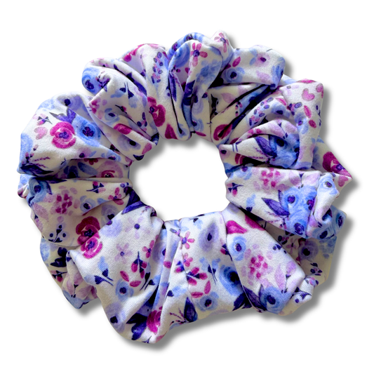 Violet Flowers Scrunchie Sewing Sweethearts
