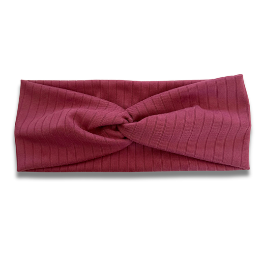 Rosewood Ribbed Sweetheart Headband (or removable tie option) Sewing Sweethearts Sweetheart