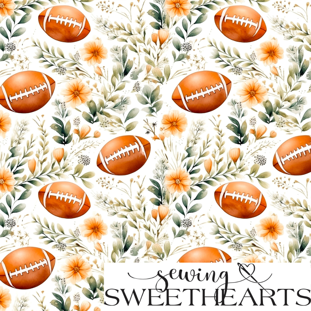 Football Minky Blanket PREORDER (~4 weeks before shipping)  Sewing Sweethearts   