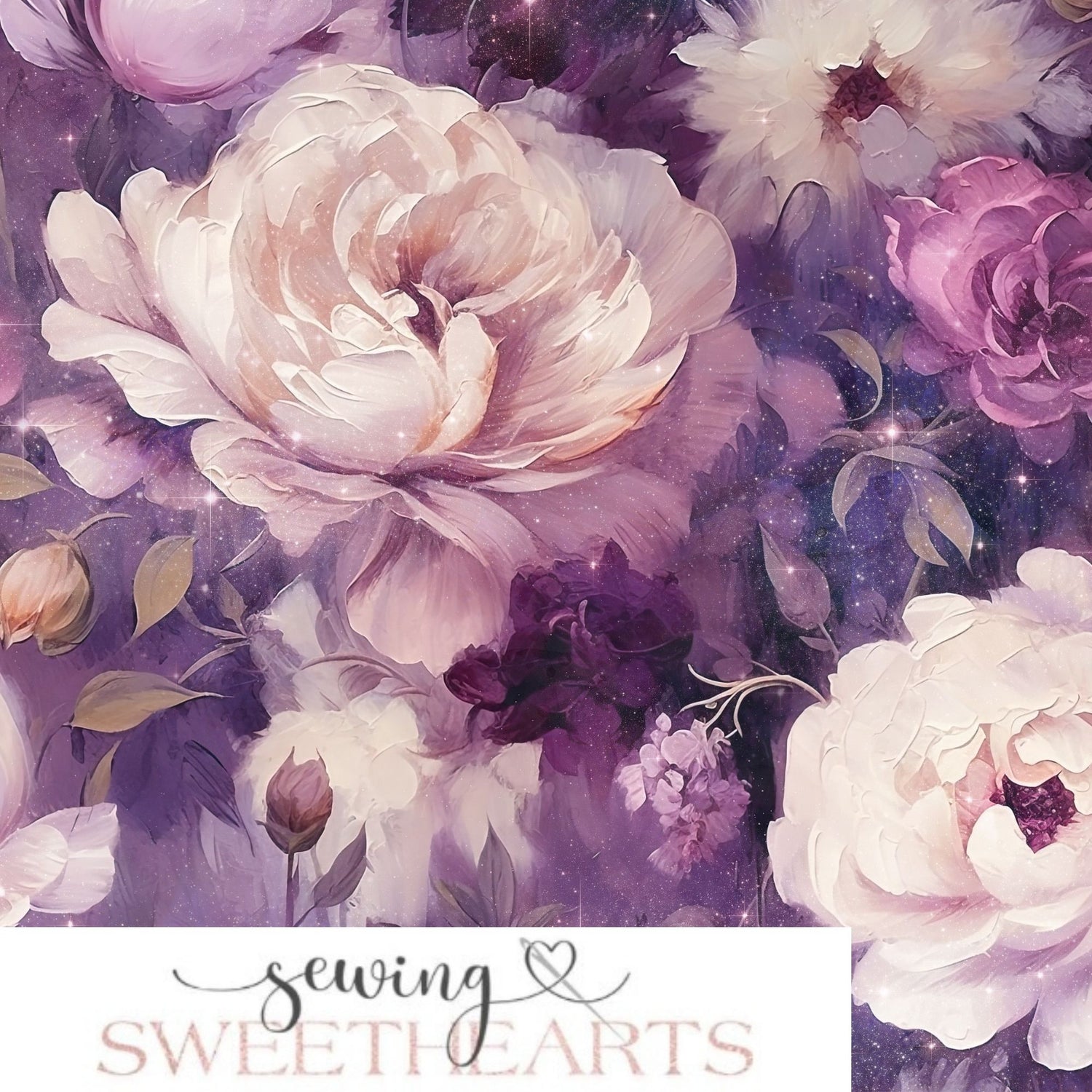 Violet Blooms Minky Blanket PREORDER (~4 weeks before shipping) Sewing Sweethearts