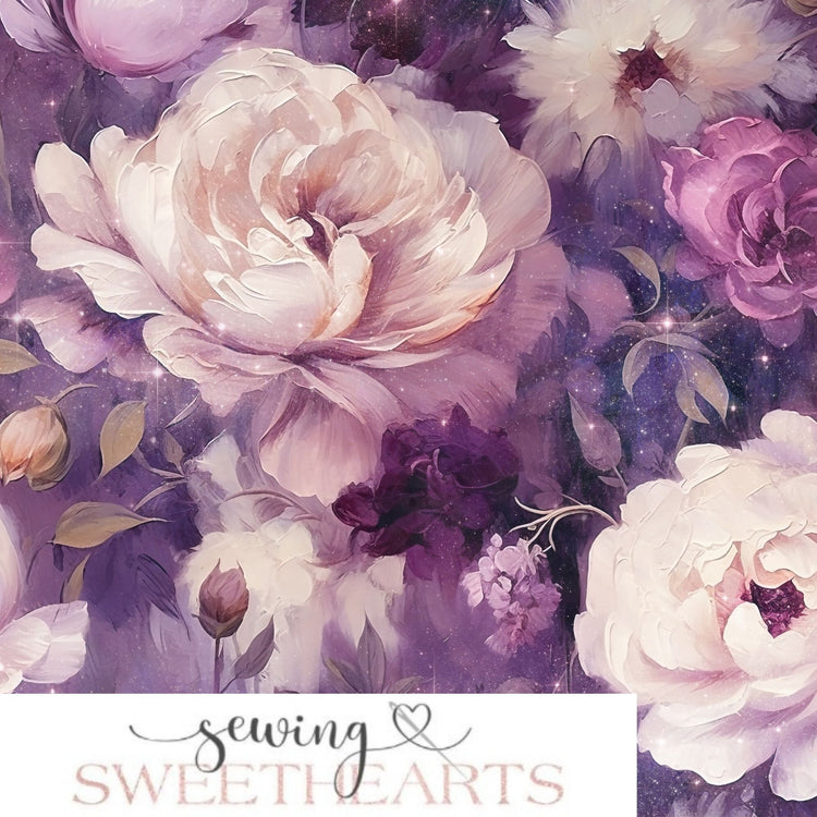 Violet Blooms Minky Blanket PREORDER (~4 weeks before shipping) Sewing Sweethearts
