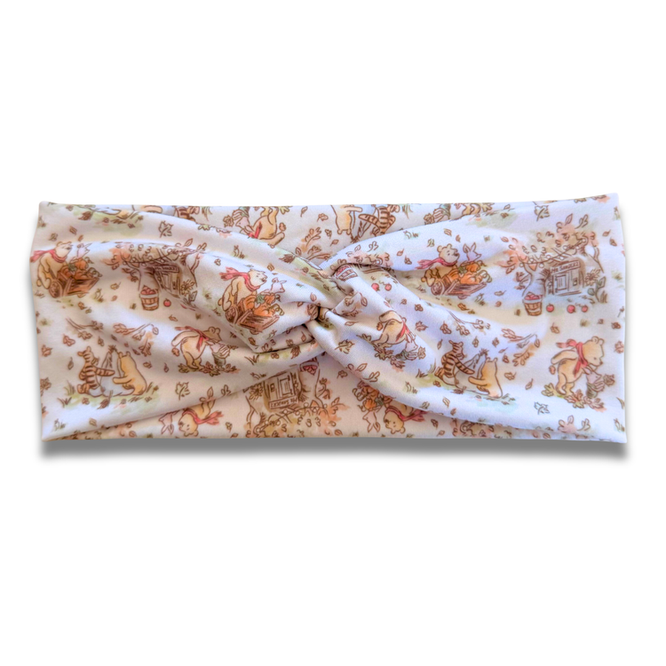 Fall Bear Sweetheart Headband (or removable tie option) Sewing Sweethearts Sweetheart