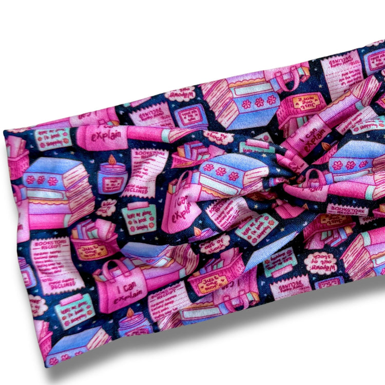 Bookstore Shopping Sweetheart Headband (or removable tie option) Sewing Sweethearts