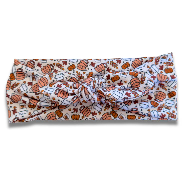 Pumpkin Lattes Sweetheart Headband (or removable tie option) Sewing Sweethearts Sweetheart with Removable Tie