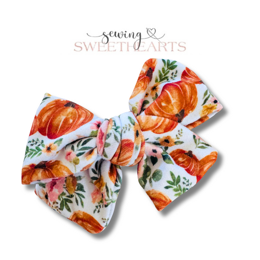 Pumpkin Garden Bow Sewing Sweethearts