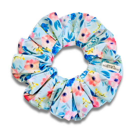 Baby Blue Fields Scrunchie  Sewing Sweethearts   
