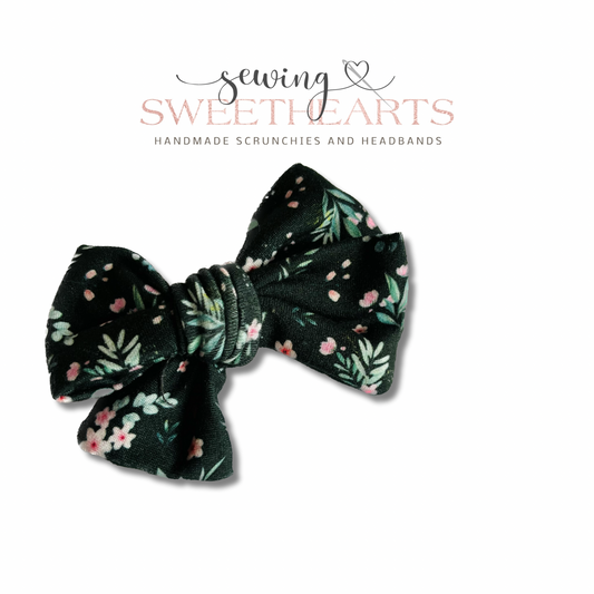 Pink Blossoms Bow Sweet Minis Sewing Sweethearts   