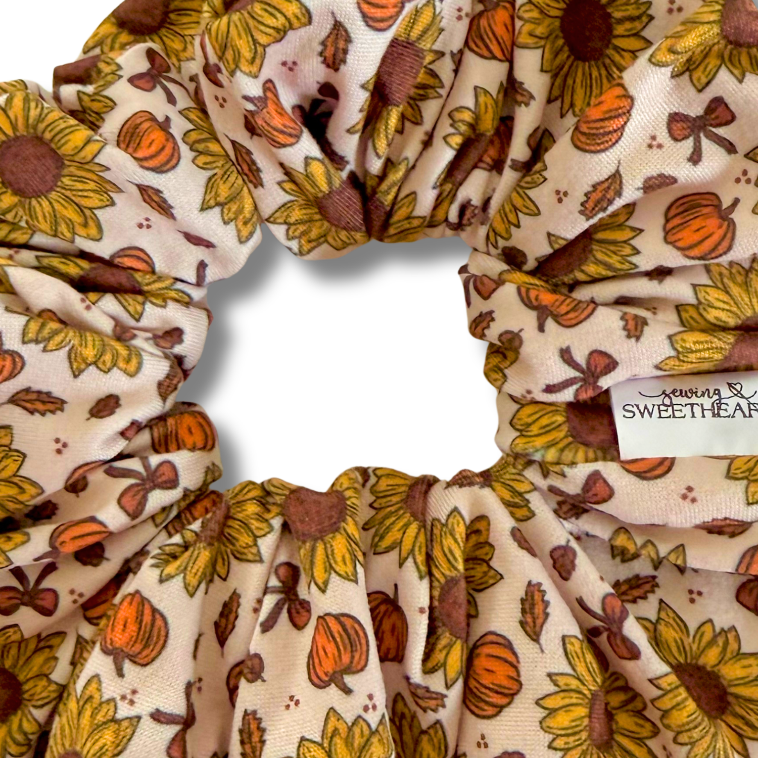 Pumpkins & Sunflowers Scrunchie Sewing Sweethearts