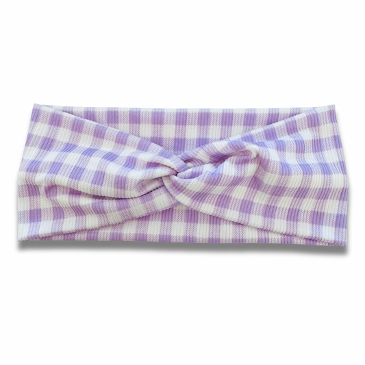 Purple Picnic Ribbed Sweetheart Headband Sewing Sweethearts
