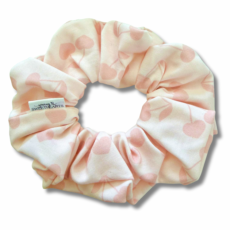 Cherry Hearts Scrunchie Sewing Sweethearts