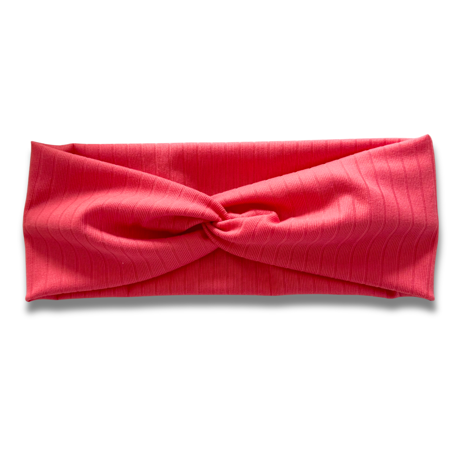 Coral Ribbed Sweetheart Headband (or removable tie option) Sewing Sweethearts Sweetheart